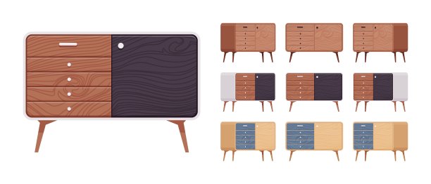 餐具柜自助餐抽屉柜，高大的储物柜大套图片下载