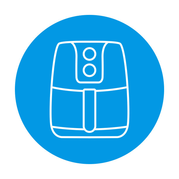 烹饪空气炸锅器具图标矢量平面设计，标志，网站，社交媒体，移动应用程序，UI插图图片下载