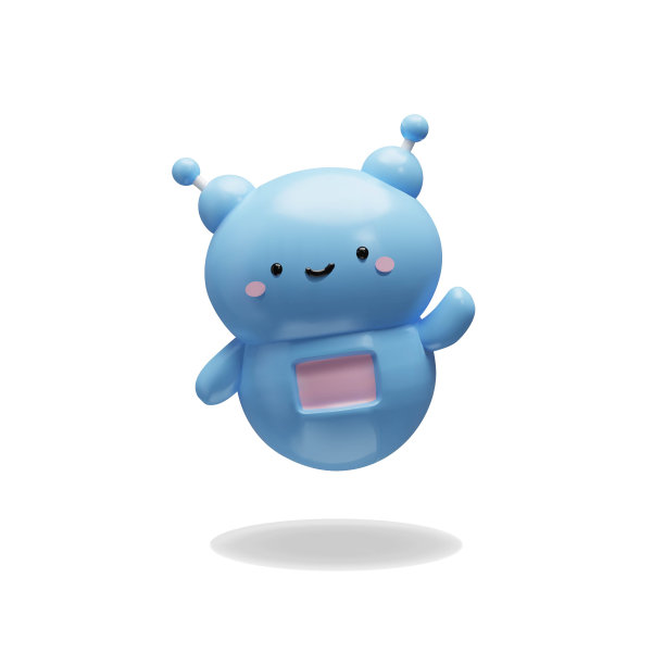 粘土风格的3D AI机器人图片下载