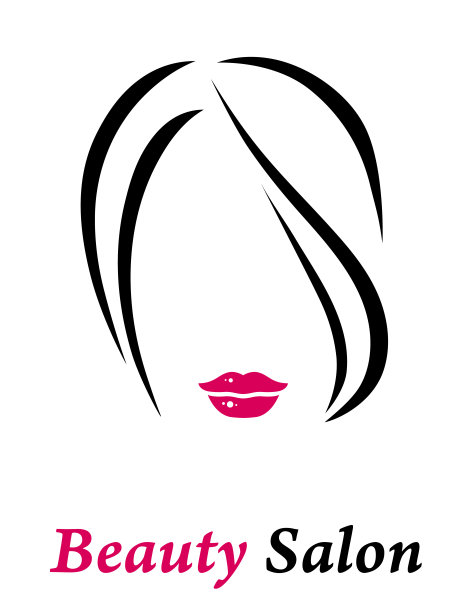 女性剪影的发廊招牌图片下载