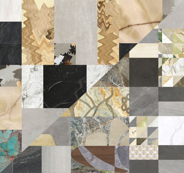 背景镶嵌。马赛克瓷砖几何图案彩色背景。图片下载