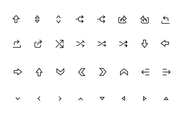 箭头图标集。好的图标。箭头矢量集合。好的。游标。现代简单的箭头。图片下载