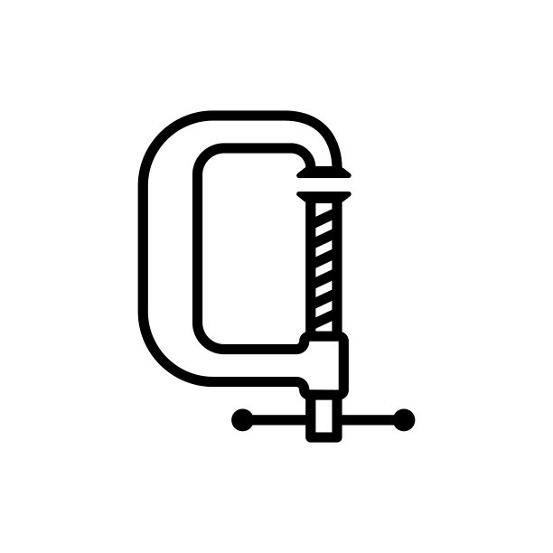 钳矢量图标。用于加工木材、金属的夹紧附件。图片下载