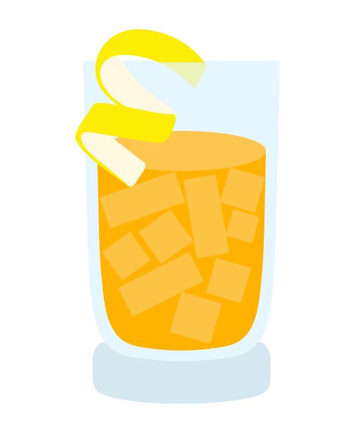 威士忌酸。经典的冰柠檬鸡尾酒。图片下载