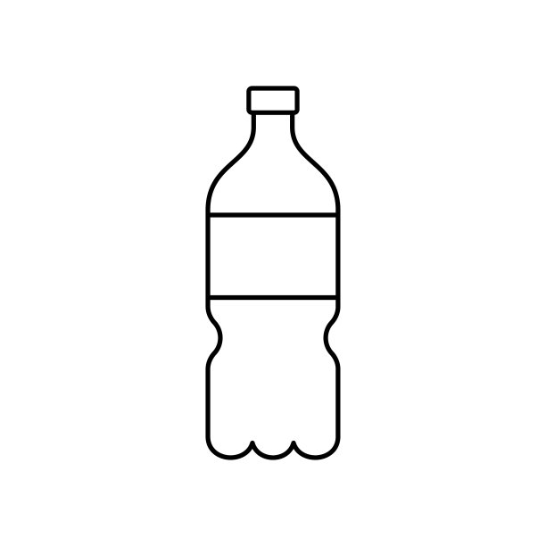 塑料瓶图标矢量设计模板简单而现代的概念图片下载