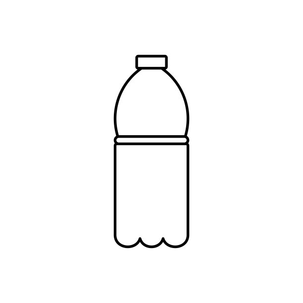 塑料瓶图标矢量设计模板简单而现代的概念图片下载
