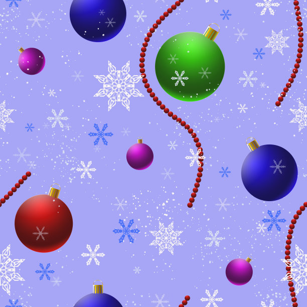 关于新年和圣诞节主题的无缝图案图片下载
