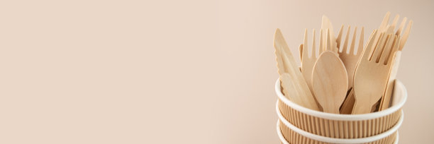 天然有机餐具，环保餐旗，环保竹餐具，环保活动图片下载