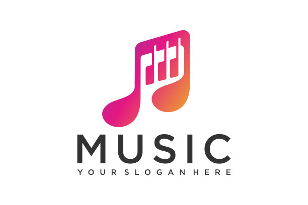 钢琴的标志。音乐钢琴创意公司。矢量图图片下载