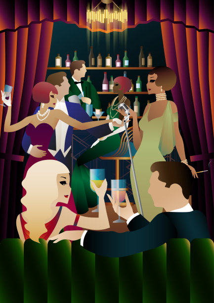 歌手和人们跳舞喝酒。图片下载