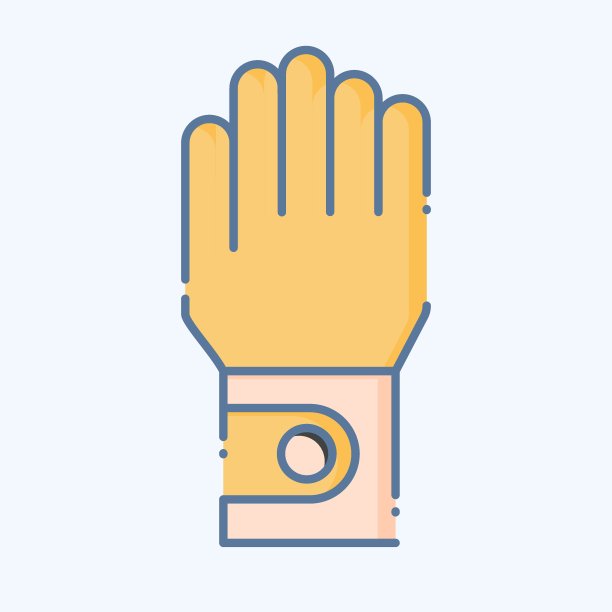 图标手套。与高尔夫球有关的标志。涂鸦风格。简单的设计可编辑。简单的说明图片下载