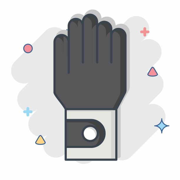 图标手套。与高尔夫球有关的标志。漫画风格。简单的设计可编辑。简单的说明图片下载