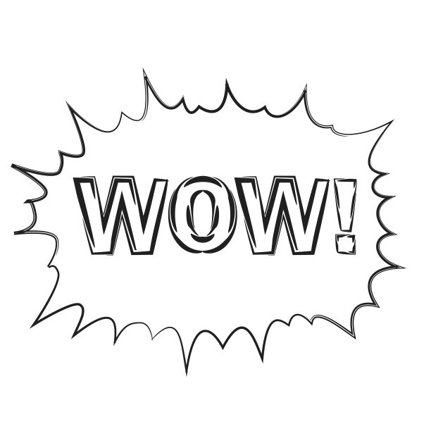 哇，连环画。矢量卡通插图。哇哦。向量图片下载