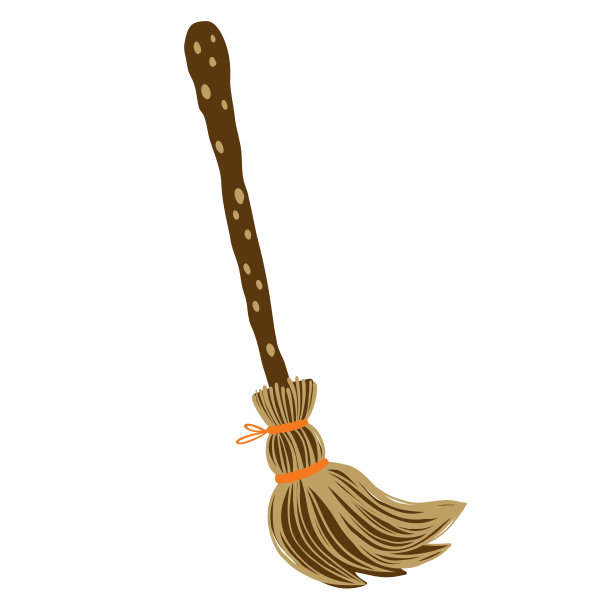 巫婆扫帚万圣节插图图片下载