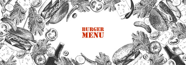 汉堡菜单。图片下载