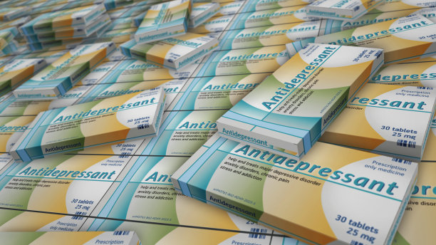 抗抑郁药片包装3d插图图片下载