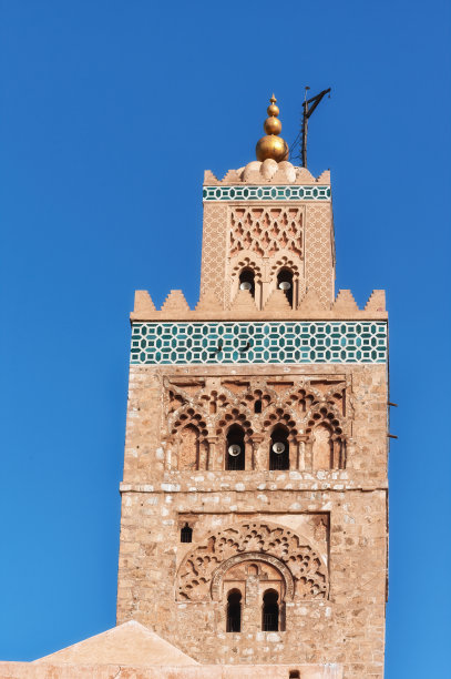 马拉喀什的Koutubia清真寺。摩洛哥最受欢迎的地标之一图片下载
