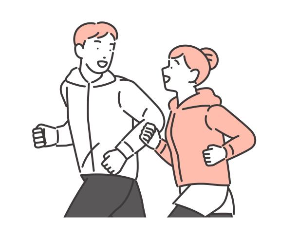 矢量插图材料跑步的人/饮食/有氧运动图片下载