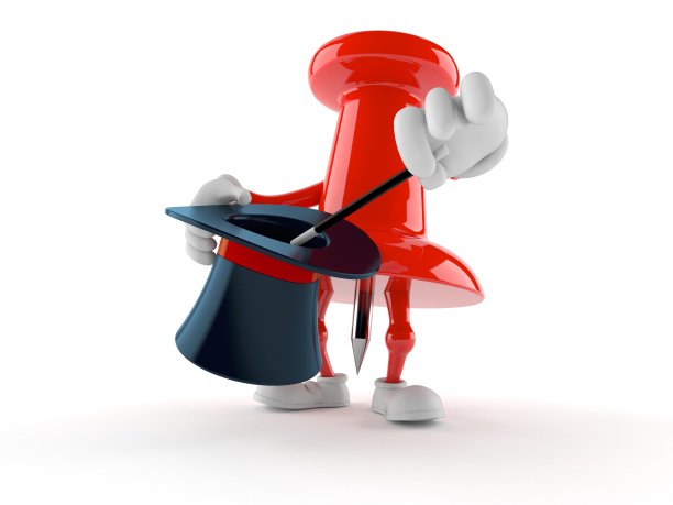 图钉人物与魔法帽图片下载