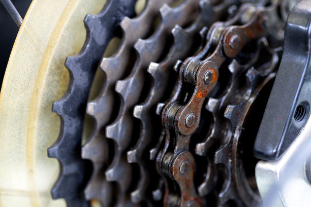 自行车的近景部分图片下载