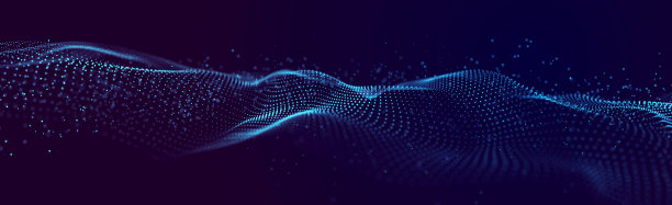 摘要数字数据背景。波与移动的点。悦耳的声音流。3 d渲染。图片下载