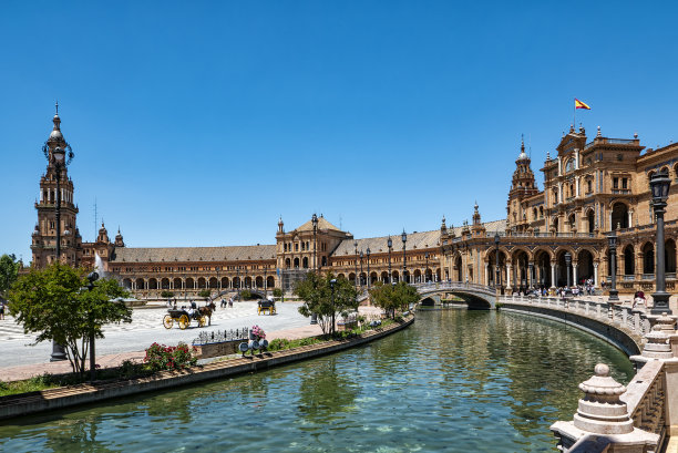 西班牙塞维利亚西班牙广场细节图图片下载