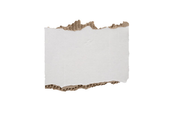 一张白纸撕成孤立的白色背景图片下载