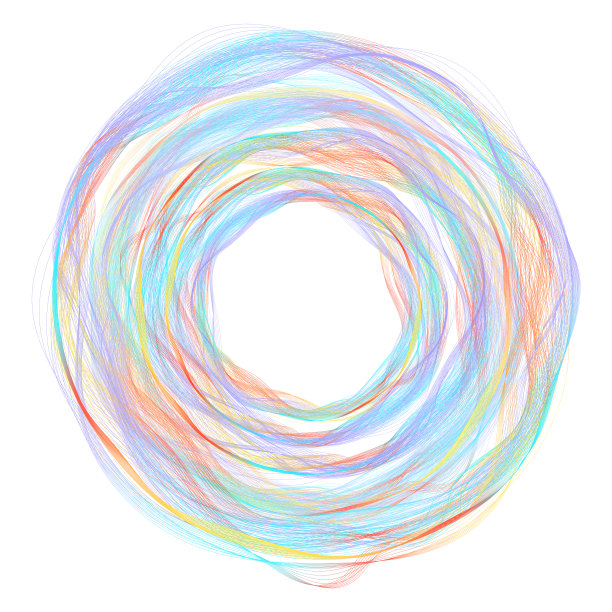 抽象波形。大量的彩色波浪径向线用于技术、科学主题、声音图像、人工智能的抽象设计图片下载