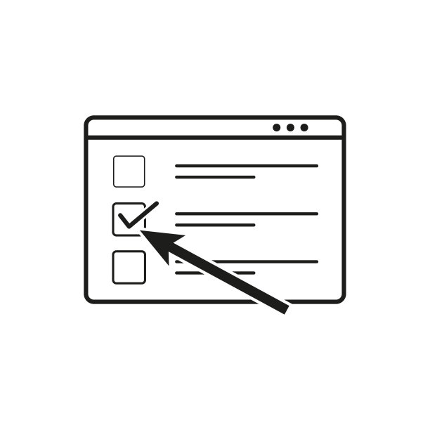 在线考试或测试图标，知识检查问卷，学生表格调查，填写并通过检查表。矢量插图。股票的照片。图片下载