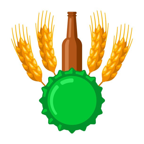 带有啤酒物品的徽章。啤酒节或啤酒节。图片下载