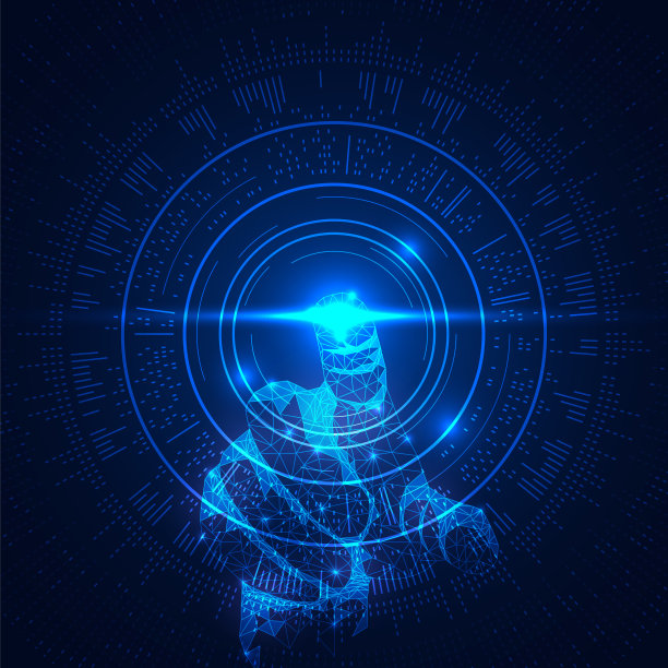 触摸未来，界面技术，未来用户体验。未来的概念。矢量插图。图片下载