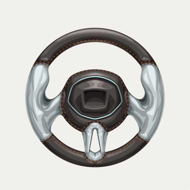 方向盘孤立在白色背景上图片下载