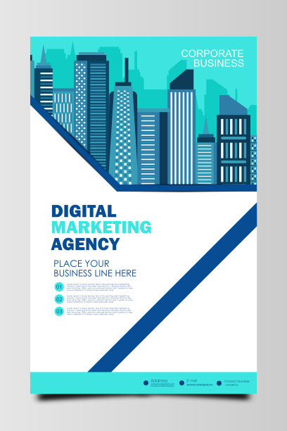 企业营销社交媒体后Facebook封面页时间轴网页横幅模板设计图片下载