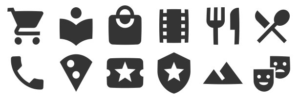 一套12个图标地图。细线图标的矢量插图。简单的设置。线性符号集。图片下载