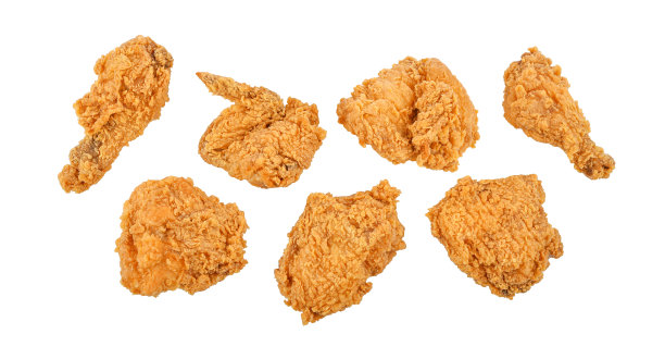 炸鸡孤立就白图片下载