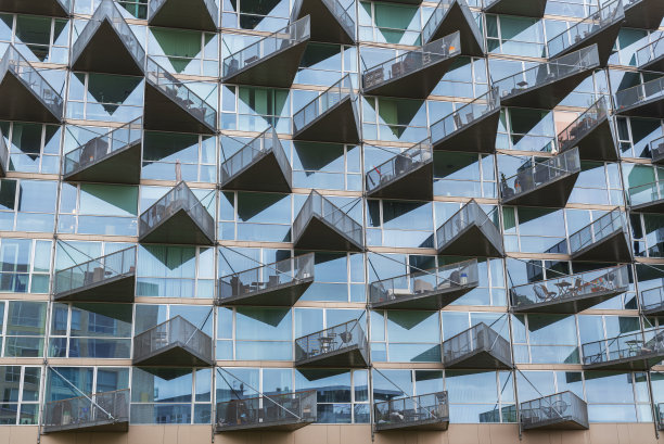 丹麦首都哥本哈根的未来主义公寓图片下载