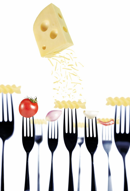 叉子上的意大利面图片下载