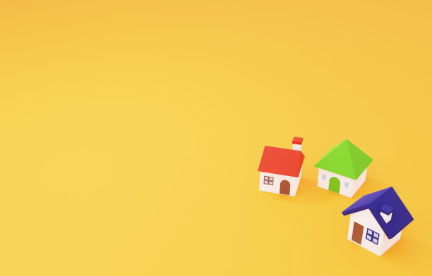 一个可爱的小房子的3d图像图片下载