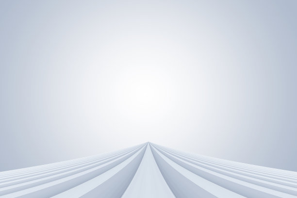 白色的建筑线条延伸并汇聚在一起，以3D形式呈现。图片下载