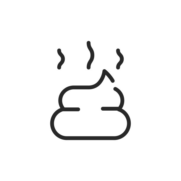 狗排泄物分析图标。狗狗健康测试和废物管理服务的可编辑标志大纲。图片下载