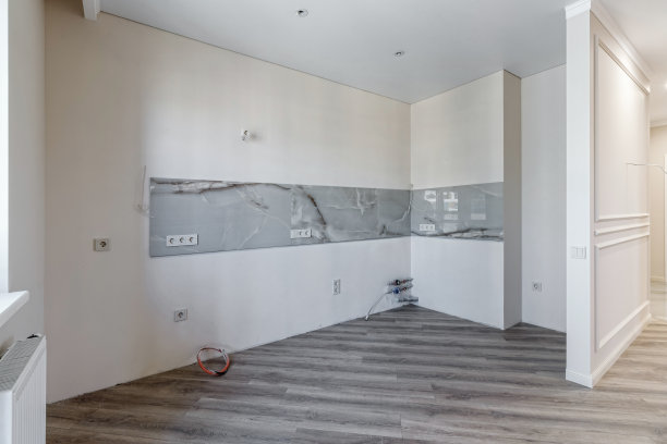 经过现代装修的空公寓，没有家具。真实的照片图片下载