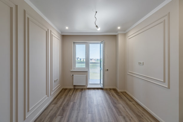 经过现代装修的空公寓，没有家具。真实的照片图片下载