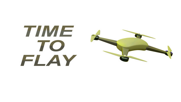 3d渲染逼真的矢量无人机与时间飞行线在白色背景插图。图片下载