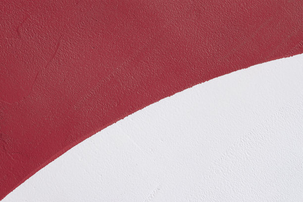 特写老白色和红色油漆划痕墙，抽象绘画，现代背景图片下载