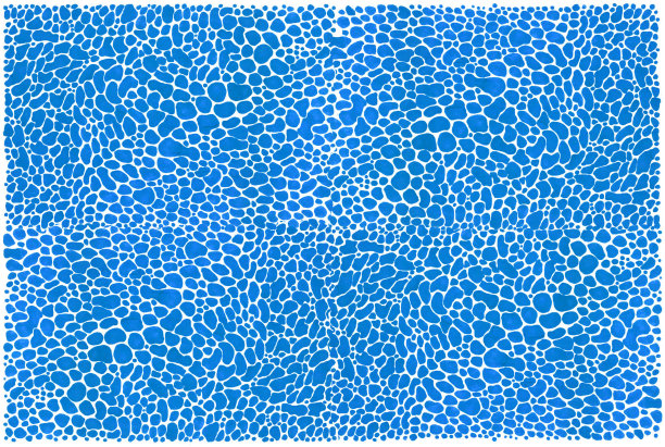 抽象。白色背景上的蓝点。蛇皮效果。图片下载