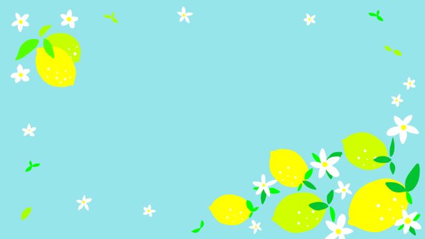 背景插图与复制空间可爱的柠檬图片下载