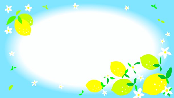 背景插图与复制空间可爱的柠檬图片下载