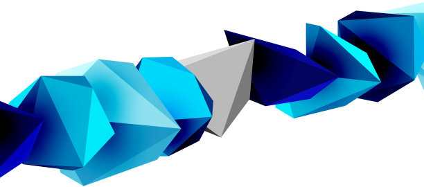 3d低多边形三角形设计元素图片下载