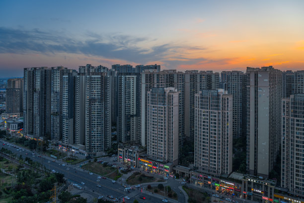 日落的成都图片下载