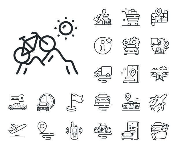 山地车路线标志户外自行车运输图片下载